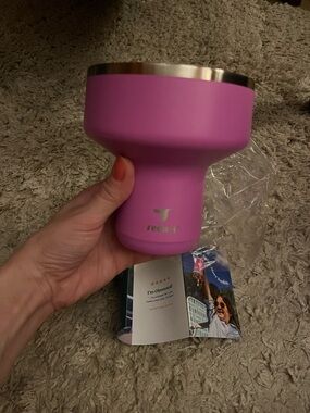 reada Pink Insulated Wine/ margarita Tumbler - Vacuum Sealed Stainless